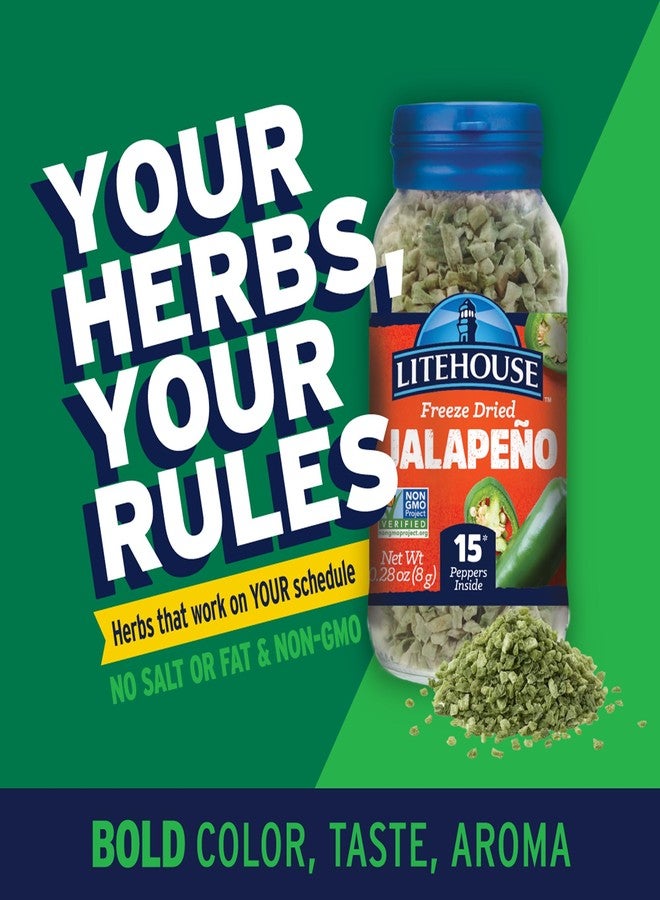 Litehouse Freeze Dried Jalapeno Peppers - Freeze Dried Pepper, Substitute for Fresh Jalapeno, Dried Pepper Flakes, Non-GMO, Gluten-Free - 0.39 Ounce - Image 3