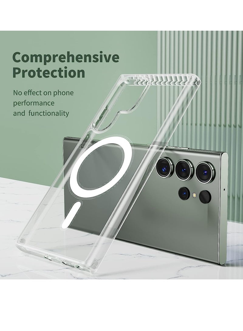 MIGOFAST Magnetic Clear Case Cover Compatible with Samsung Galaxy S23 Ultra, Slim Bumper MagSafe Case Cover Compatible with Card Wallet & Wireless Charger, Screen & Camera S23 Ultra Case 5g - Image 4