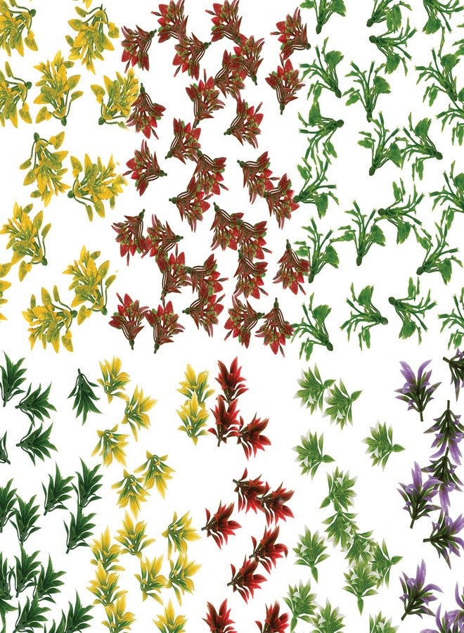 OrgMemory 200 Pcs Mini Model Grass, Model Scenery Kit for School Project Model Mini Flower Plants Flowers Architecture Flower Model Scenery DIY Miniature Colorful Flower - Image 2