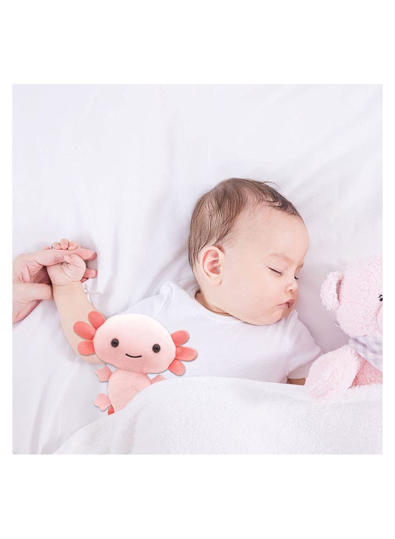 KASTWAVE Plush Toy, Kawaii Axolotl Shape Stuffed Plush Toy Soft Pink, Axolotl Stuffed Animal Plushie 7.9Inch, Cute Children's Gfts, Decorations, Dolls, Hugging Pillow Soft Lumbar Back Sofa Cushion (Pink) - Image 2