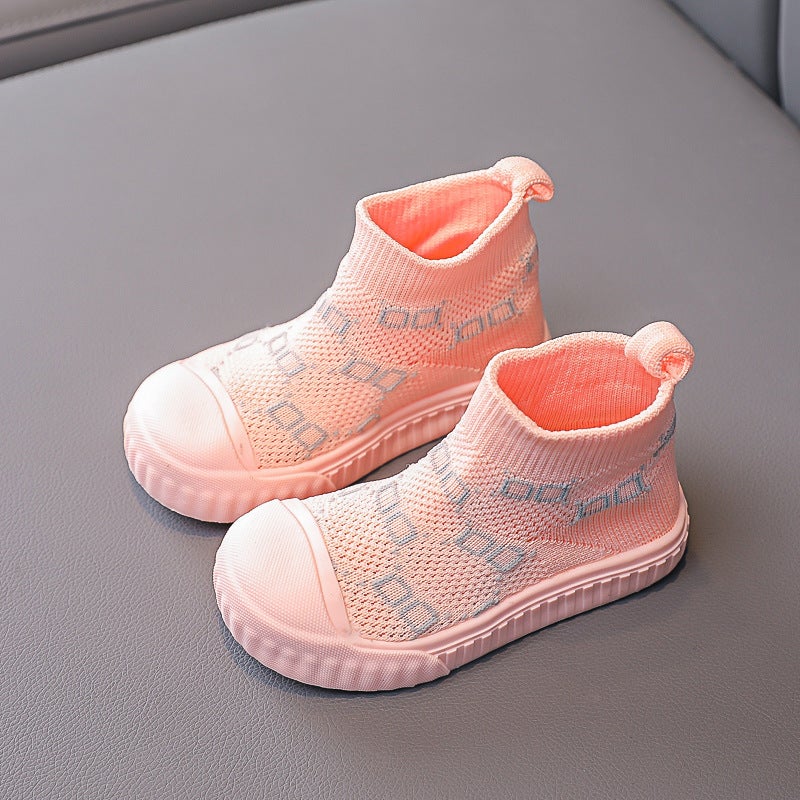 Mesh Sneakers Lightweight Flexible Sole Walking Shoes For Kids Indoor And Outdoor Activities - Image 1