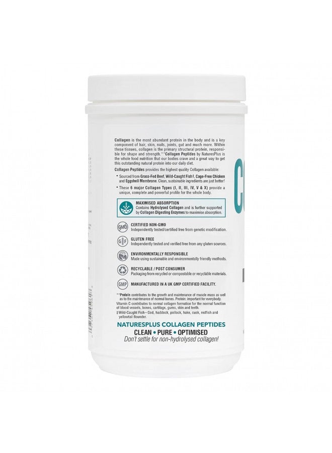 Nature's Plus NaturesPlus Collagen Peptides - 0.65 lbs Powder - Hair, Skin, Nail & Joint Health, Immune System Support - Non-GMO, Gluten Free - 28 Servings - Image 5