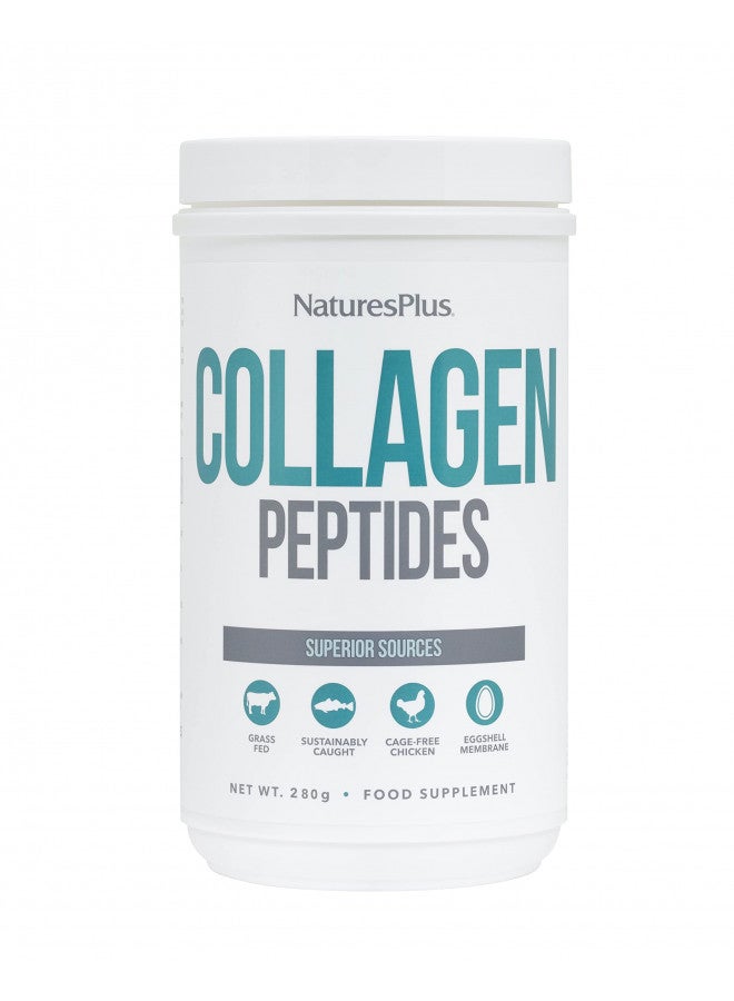 Nature's Plus NaturesPlus Collagen Peptides - 0.65 lbs Powder - Hair, Skin, Nail & Joint Health, Immune System Support - Non-GMO, Gluten Free - 28 Servings - Image 1