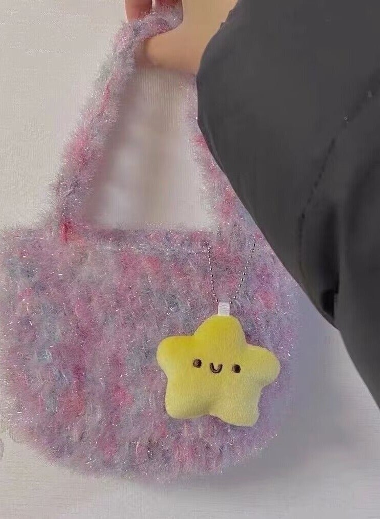 Squeezing Little Star Cute Plush Keychain Bag Pendant Small Star Doll Backpack Little Doll  - Image 2