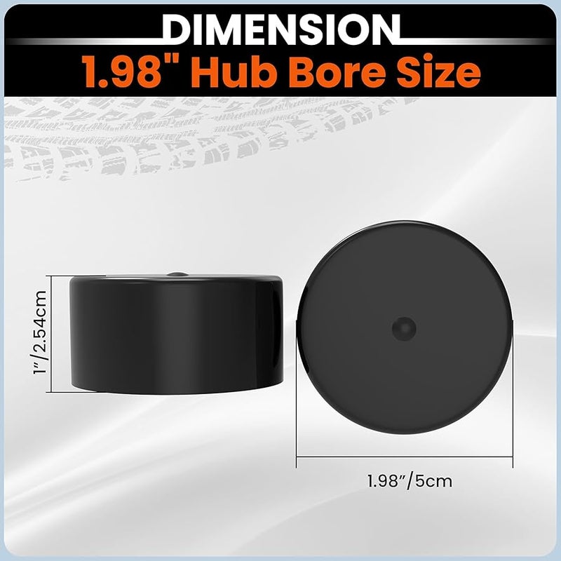 Aifeier ET 1.98 Inch Bearings Buddy Rubber Caps Dust Covers Trailer Wheel Bearing Protector Replacement for Bearing Partner Bra, Black Bearing Buddy Bras (2 Pack) - Image 2
