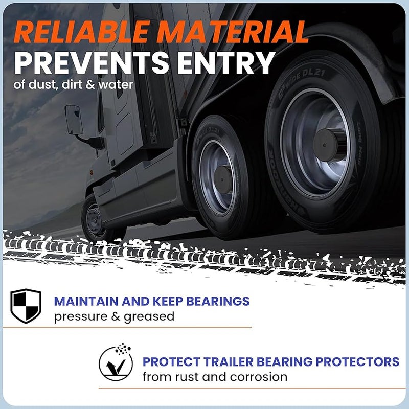 Aifeier ET 1.98 Inch Bearings Buddy Rubber Caps Dust Covers Trailer Wheel Bearing Protector Replacement for Bearing Partner Bra, Black Bearing Buddy Bras (2 Pack) - Image 3