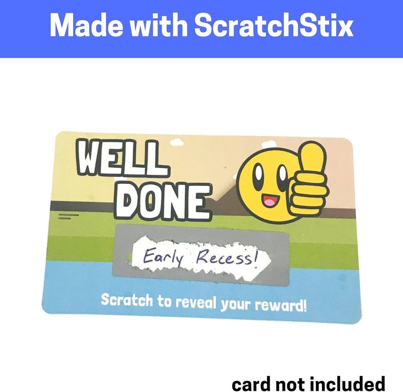 سكراتش ستيكس ١٢٠٠ قطعة، ٤٨ × ١٥ مم، ملصقات قابلة للكشط، مستطيلة رمادية - Image 5