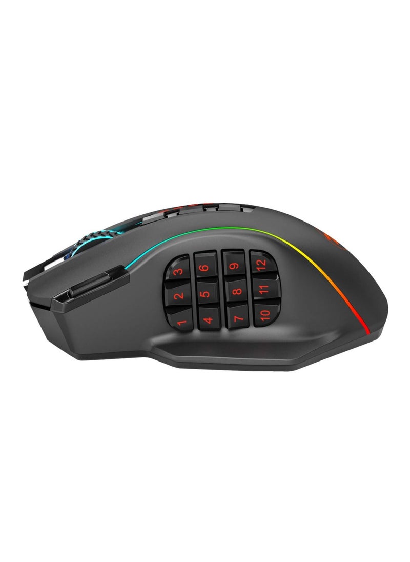 REDRAGON - Redragon M901P-KS Gaming Mouse - 16 Programmable Buttons, 16000 DPI (Wireless, Black) - Image 1