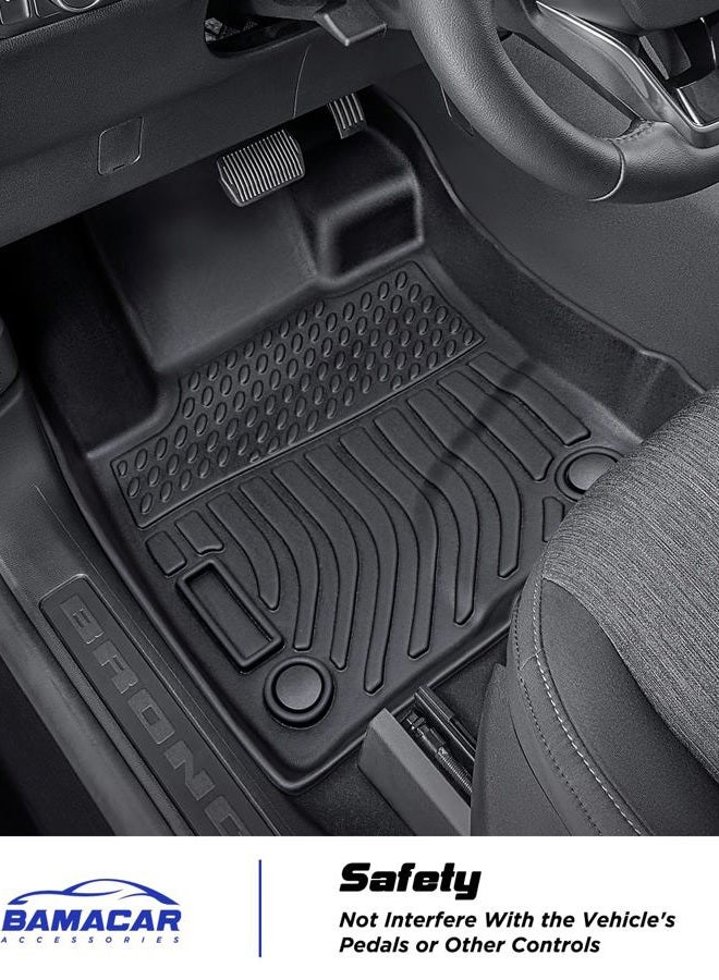 BAMACAR All Weather Floor Mats Cargo Liner for Ford Bronco Sport 2021-2025 Waterproof Nonslip Mats for Front Rear 1st 2nd Row Trunk 2025 2024 2023 2022 for Base Big Bend Badlands Accessories (ONLY for Sport) - Image 4