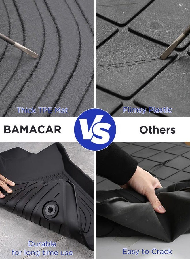 BAMACAR All Weather Floor Mats Cargo Liner for Ford Bronco Sport 2021-2025 Waterproof Nonslip Mats for Front Rear 1st 2nd Row Trunk 2025 2024 2023 2022 for Base Big Bend Badlands Accessories (ONLY for Sport) - Image 3