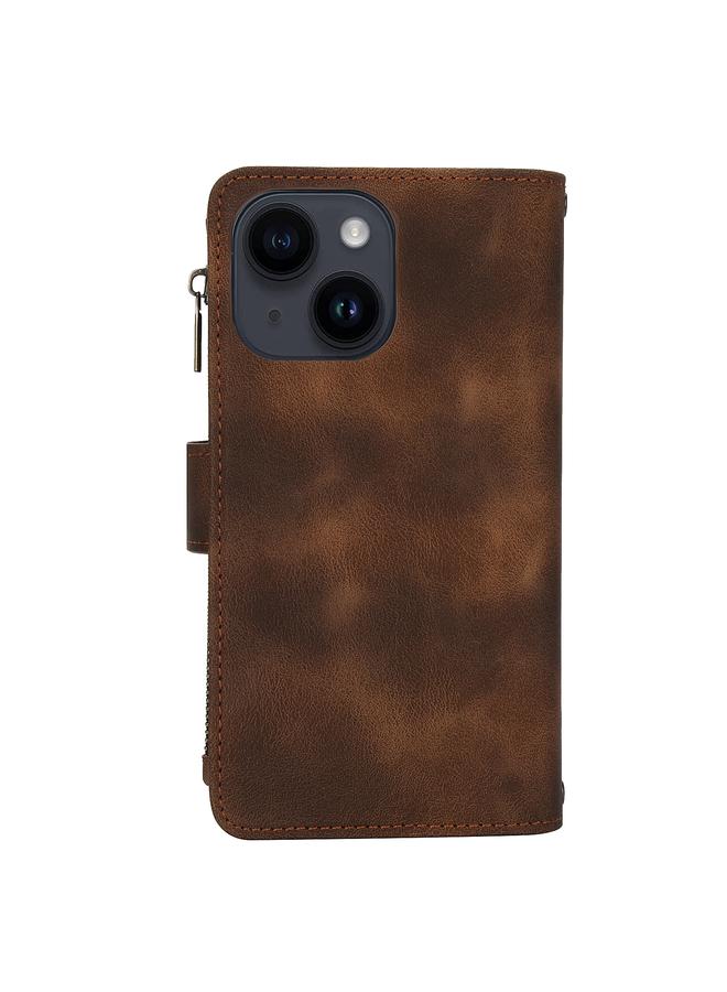 زبون جراب لهاتف iPhone 13 mini Dream 9 - جراب هاتف جلدي مزود بسحاب للبطاقات بتقنية RFID مع حبل - Image 3