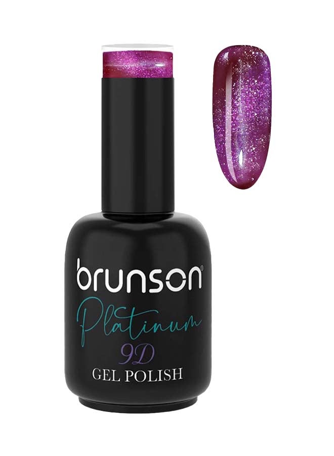 brunson Platinum Cat Eye Shiny Holographic 9D, Glitter Soak Off Gel Nail Polish BSM513 - Image 1