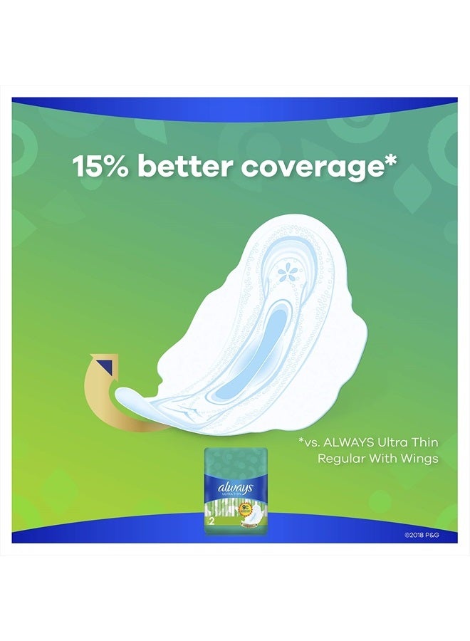 Always فوط رفيعة جداً طويلة/سوبر بأجنحة بدون رائحة، بيضاء، 16 قطعة - Image 2