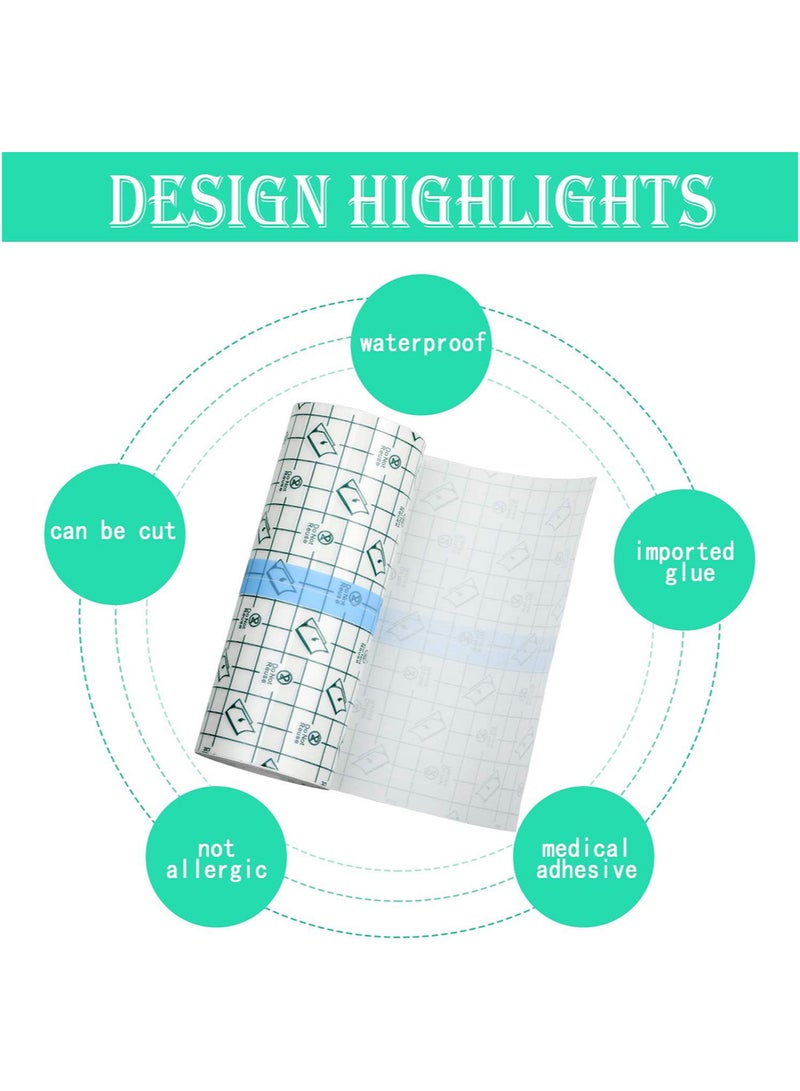Generic 10m x 20cm Cuttable Waterproof Transparent Peritoneal Dialysis Shower Protector Peritoneal Dialysis Belt Dressing Wound Cover Bandage Tape for Shower Shields Swimming Post Surgical Scar Therapy Dres  - Image 5