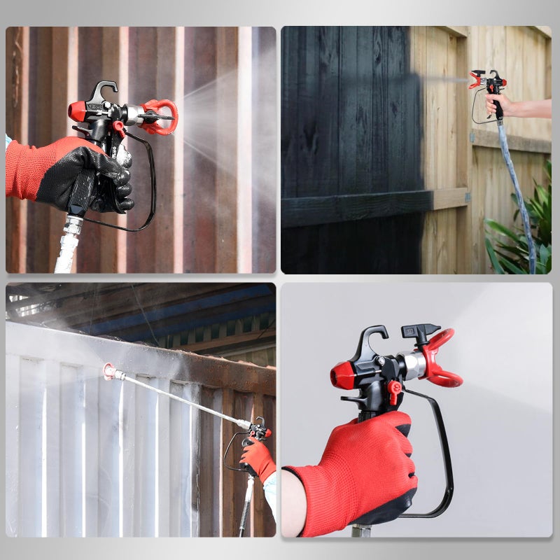 Aeropro Tools Airless Paint Sprayer Gun With 5 Spray Tips & 10 Filters 3600Psi High Pressure Swivel Joint Airless Spray Gun Kit For Home Interior And Exterior Walls Doors Fences (Black) - Image 5