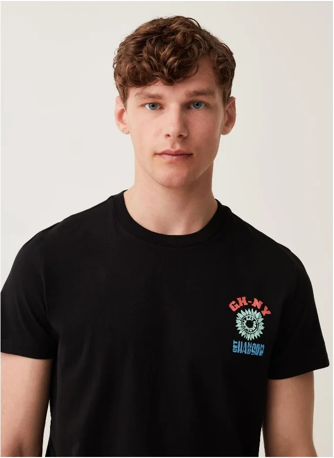 Ovs Ovs Cotton T-Shirt With Grand&Hills Print