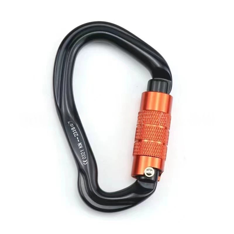 Aviation Aluminum Carabiner Clip 23KN Tensile Capacity 0.7in Locking Gate - High Strength Outdoor Rappelling Hammock Strap Attachment for Backpack Rope Secure Yoga Swing - Image 1