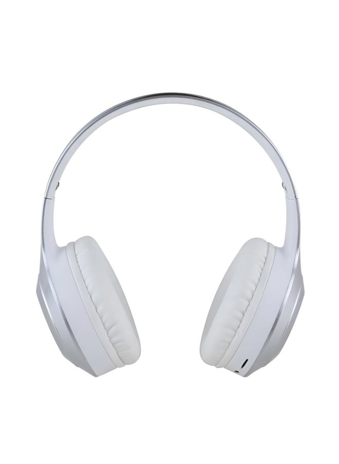 Kisonli A1 High-Quality Bluetooth Headphones with TF and AUX Support - Foldable - 400mAh Battery for 20 Hours - Silver
