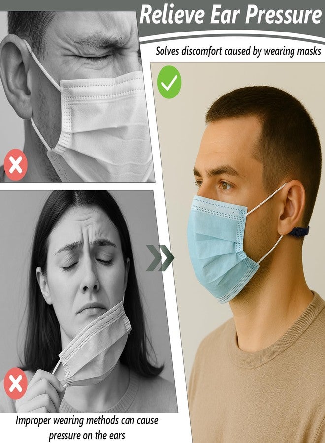 Zoolinn Mask Ear Saver Straps Set of 12 - Adjustable Face Mask Extender Holders for Ears, Elastic Back-of-Head Mask Clips for Adults & Kids - Image 3