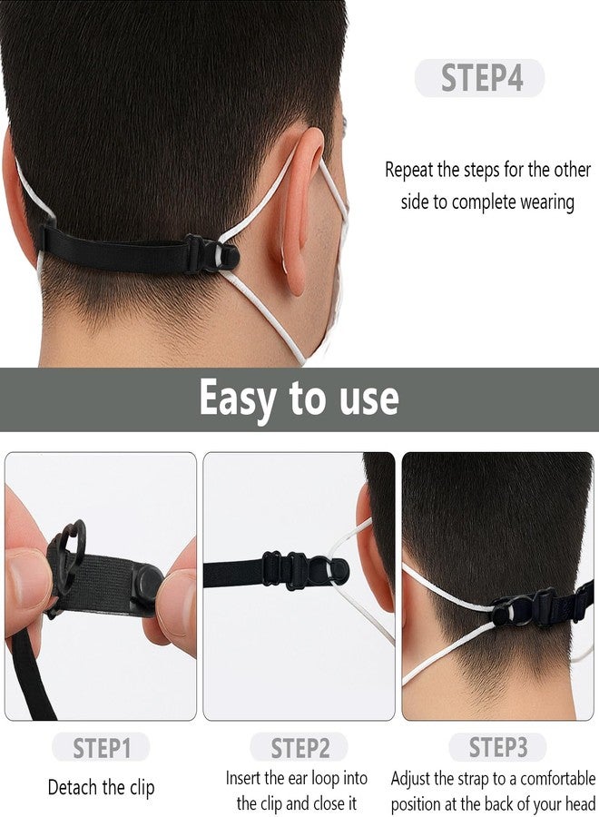 Zoolinn Mask Ear Saver Straps Set of 12 - Adjustable Face Mask Extender Holders for Ears, Elastic Back-of-Head Mask Clips for Adults & Kids - Image 5