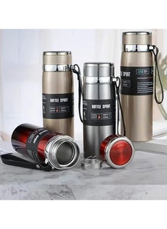 QSHOP QSHOP® Stainless Steel Vacuum Insulated Thermal Bottle, Leak Proof BPA Free Travel Coffee Tea Sports Bottle Keep Drinks Hot or Cold  - Image 5