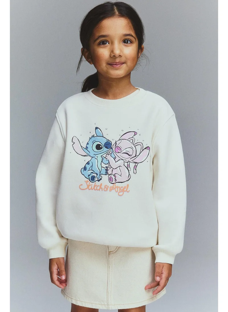 اتش اند ام Motif-detail sweatshirt