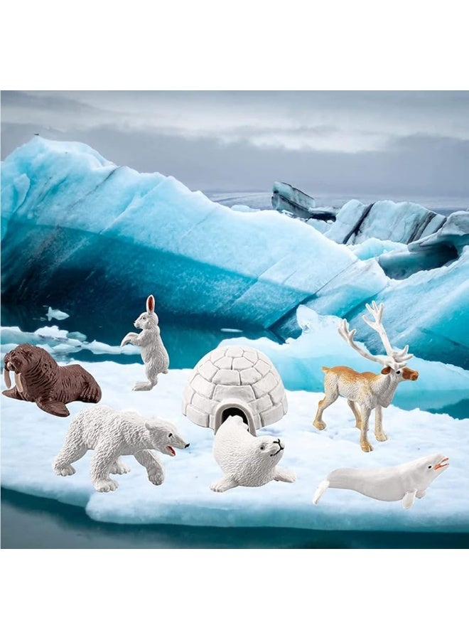 NatureMan 10pcs Arctic Animals Figurines,Mini Arctic Animal Toy Set, Arctic Circle Ocean Sea Animal Figurines Playset for Kids Educational Toys -Cake Toppers - Image 4
