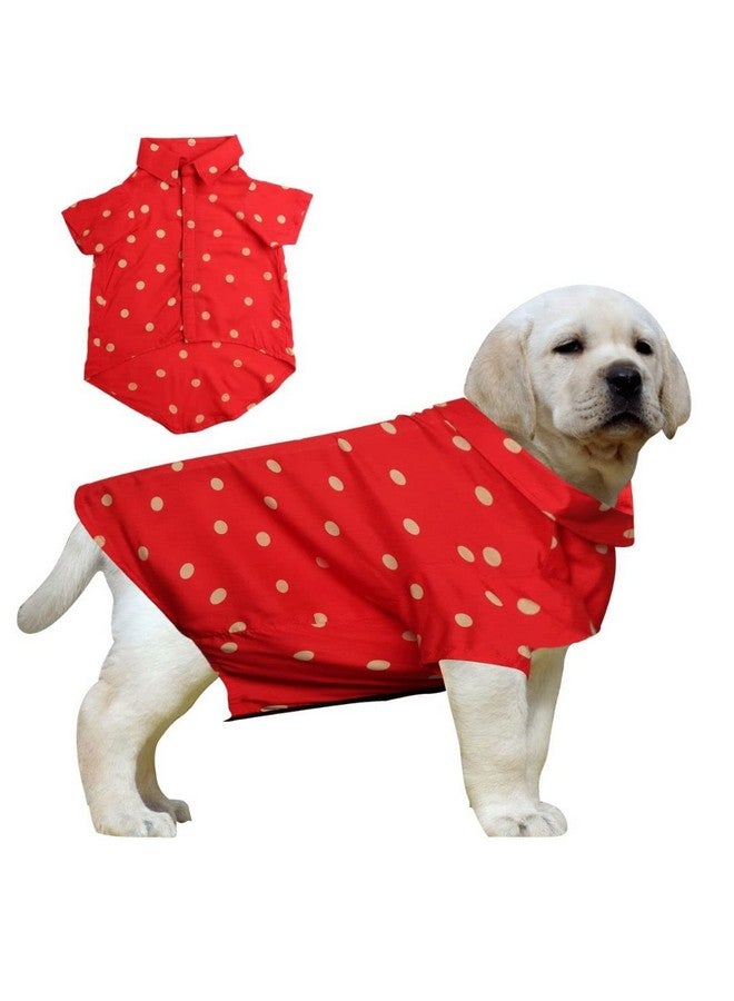 ويستيرن إرا قميص كلاب أساسي قابل للتنفس مطبوع عليه قطن، قميص فائق النعومة، قميص خفيف الوزن رقيق لطيف لحيواناتك الأليفة، ملابس كلاب مريحة للغاية (أحمر بولكا) (صغير - 14 بوصة) - Image 1