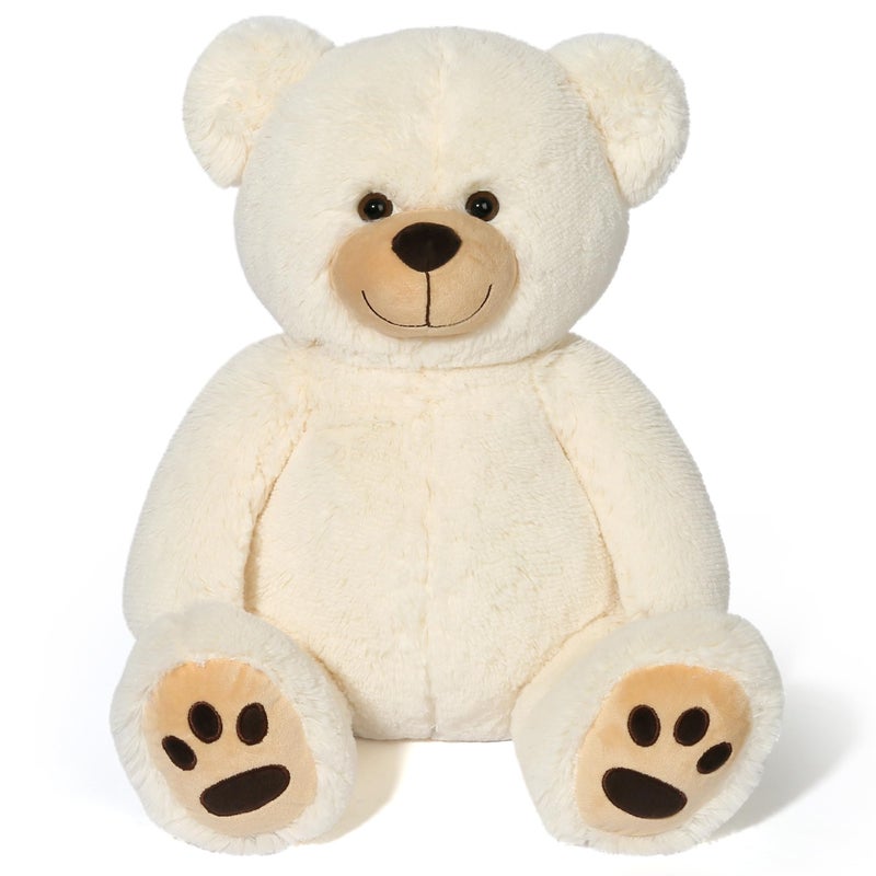LotFancy Teddy Bear Stuffed Animals 20 inch Cute Bear Plush Toy with Footprints Plushies Gift for Kids Baby Toddlers on Baby Shower Birthday Christmas Easter Decorations Beige - Image 3