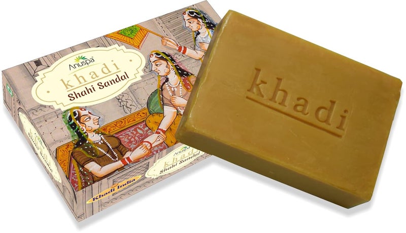 Anuspa Khadi Earth Handcrafted Herbal Musk Soaps For skin hydration 125g each Pack of 6 - Image 2