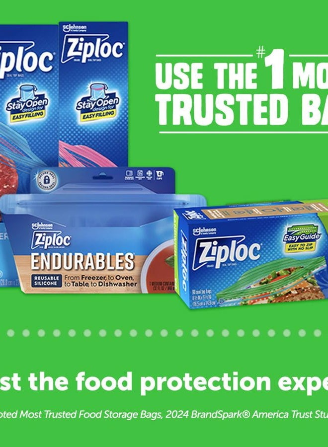 Ziploc Sandwich and Snack Bags, Storage Bags for On the Go Freshness, Grip 'n Seal Technology for Easier Grip, Open, and Close, 90 Count - Image 5