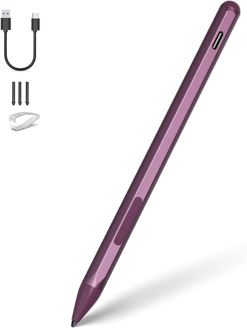 Bluejw Stylus Pen for HP Envy X360 Pavilion X360 Specter X360 Spectre X2 Envy X2 Rechargeable MPP 2.0 Tilt Active Pen with 4096 Pressure Sensitivity, Palm Rejection, Magnetic Attachment Function, Black - Image 1