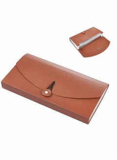 13 Pocket Receipt Folder/Expanding Coupon Currency Organizer with Label/Plastic Check Bill File Storage/Small Accordion Card Ticket Holder Wallet for Office Home (Claret)