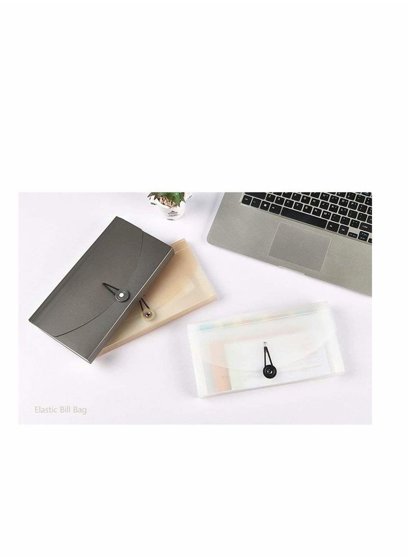 Y&D - 13 Pocket Receipt Folder/Expanding Coupon Currency Organizer with Label/Plastic Check Bill File Storage/Small Accordion Card Ticket Holder Wallet for Office Home (Claret) - Image 1
