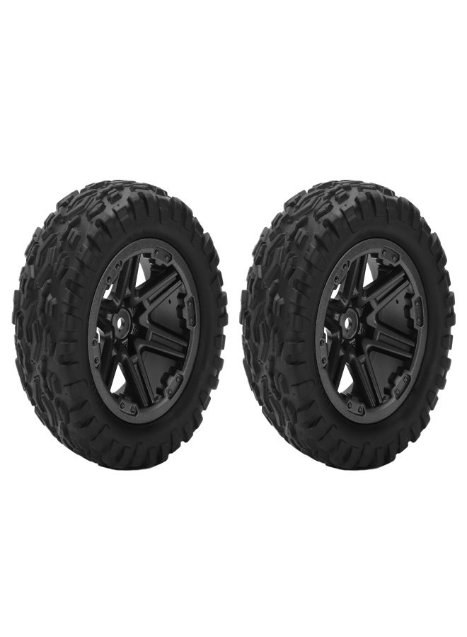 2pcs Remote Control Car Rubber Tyres with Hex Adapter for 1/8 1/10 High Speed Off Road Car Series - Image 1