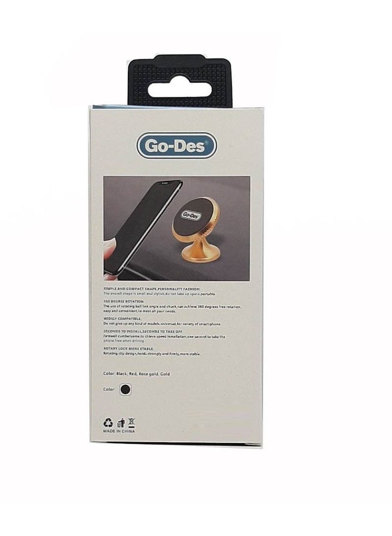Go-Des GD-HD613 Magnetic Car Phone Holder with 360 Degree Rotation and Widely Compatibility - Image 2