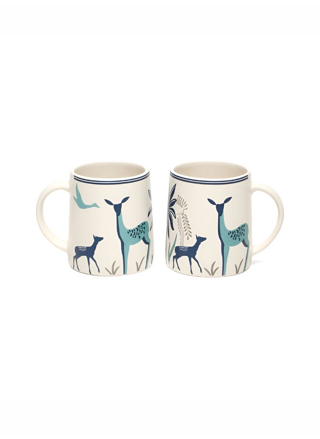 Arrabi The Time Is Always Right To Do Whats Right White Animal Print Ceramic Handmade 6 Piece Mug-220ml - Image 4
