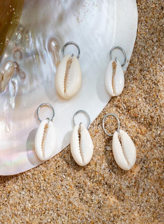 Shivashay Boho Cowrie Shell Hair Cuffs, 8 Piece Set for Braids, Dreadlocks & Twists, Tribal Clip-On Hair Rings for Women & Girls, Perfect for Festivals, Beach & Party Looks - Image 4
