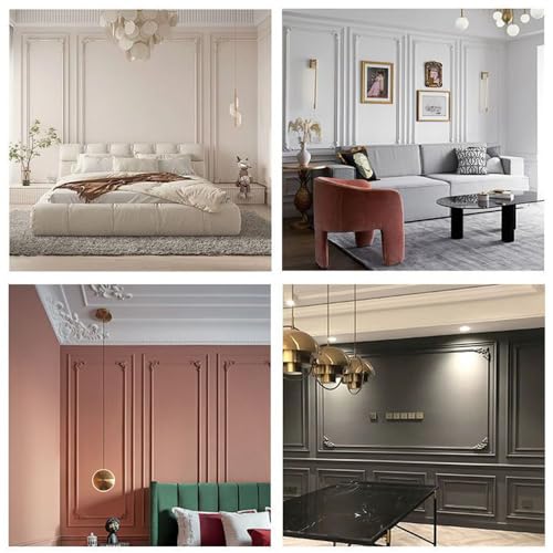 LaRolls Peel and Stick Flexible Wall Molding Trim Self Adhesive Decorative Strips, DIY 3D Ceiling Trim for Home Décor on Cabinet Door Mirror Frame, 1.3 in x 10 ft White - Image 5