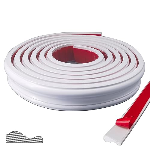 LaRolls Peel and Stick Flexible Wall Molding Trim Self Adhesive Decorative Strips, DIY 3D Ceiling Trim for Home Décor on Cabinet Door Mirror Frame, 1.3 in x 10 ft White - Image 2