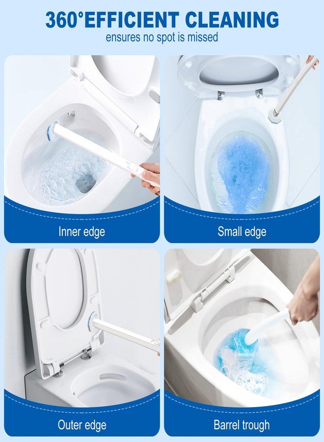 imdbean 64 Pcs Disposable Toilet Bowl Wand Refills, Toilet Bowl Cleaners Scrubber, 5X Cleaning Power Toilet Brush Heads Replacement Cleaner Refill Pads Compatible with Clorox - Image 4