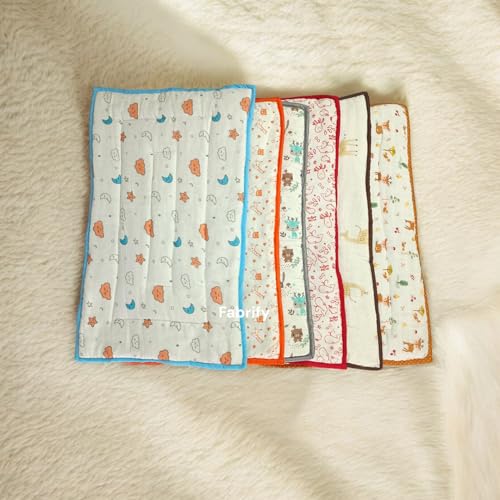 Fabrify New Born Baby Muslin Cotton Super Soft Mattress Bed Spread, Godadi, Quilt, Mattress, Baby Patter for Sleep | Baby Bed (Pack of 2) (Multi- Random Design) (0-6 Month) - Image 1
