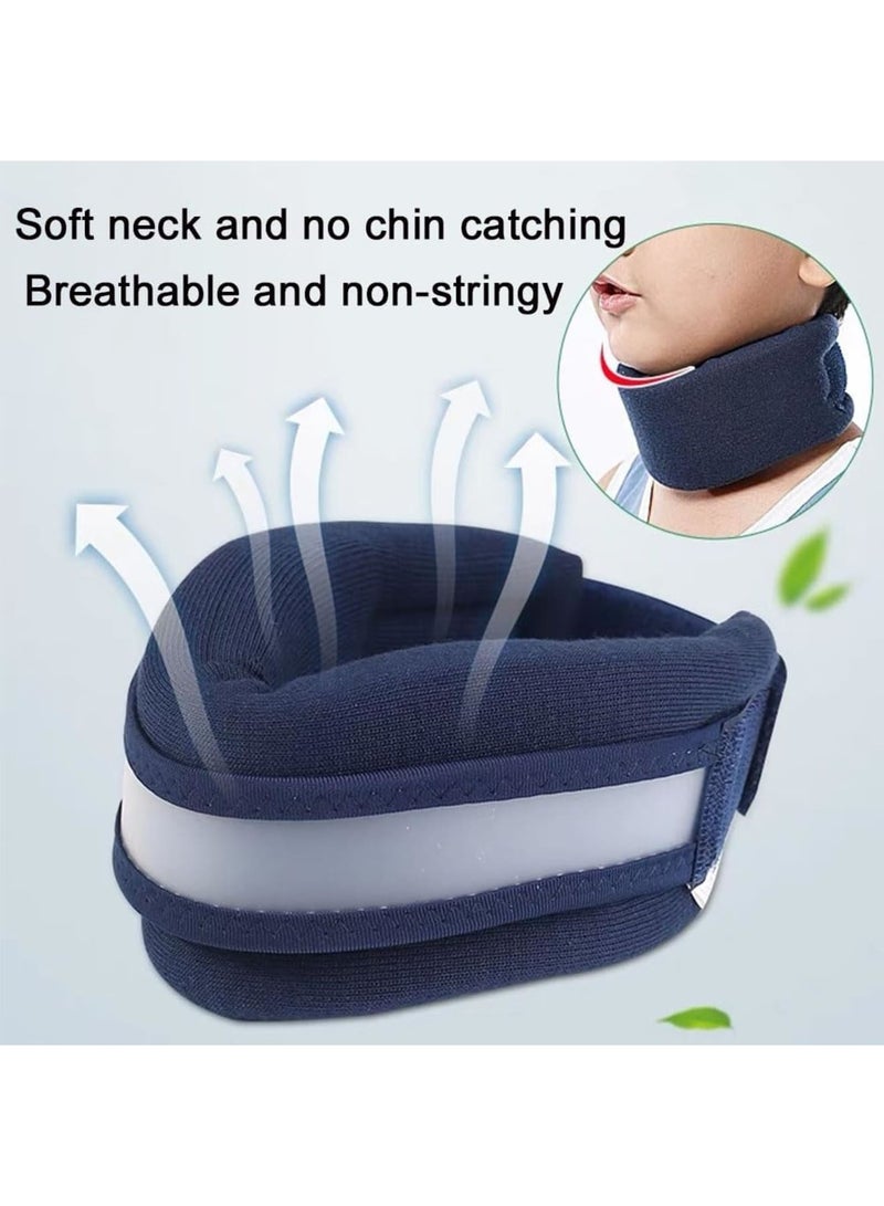 SOLARAE دعامة الرقبة للنوم ناعمة ومريحة طوق عنق عنقودي للأطفال دعامة عنق قابلة للتعديل لتخفيف آلام الرقبة وضغط العمود الفقري واقي طوق الرقبة بعد الإصابة للأطفال - Image 3