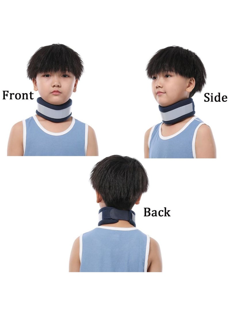 SOLARAE دعامة الرقبة للنوم ناعمة ومريحة طوق عنق عنقودي للأطفال دعامة عنق قابلة للتعديل لتخفيف آلام الرقبة وضغط العمود الفقري واقي طوق الرقبة بعد الإصابة للأطفال - Image 2