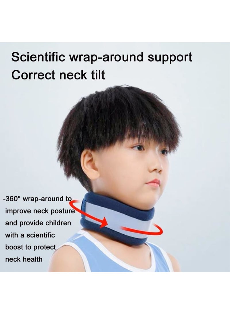 SOLARAE دعامة الرقبة للنوم ناعمة ومريحة طوق عنق عنقودي للأطفال دعامة عنق قابلة للتعديل لتخفيف آلام الرقبة وضغط العمود الفقري واقي طوق الرقبة بعد الإصابة للأطفال - Image 4