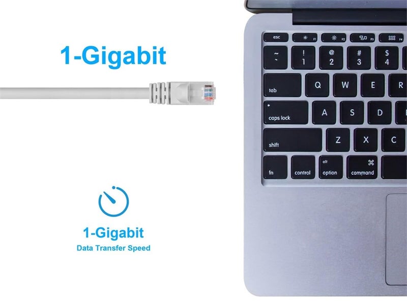 Monoprice Cat6 Ethernet Patch Cable - Snagless RJ45, Fullboot, 24AWG Stranded Pure Bare Copper Wire, 550Mhz, UTP, 100 Feet, White - Image 5