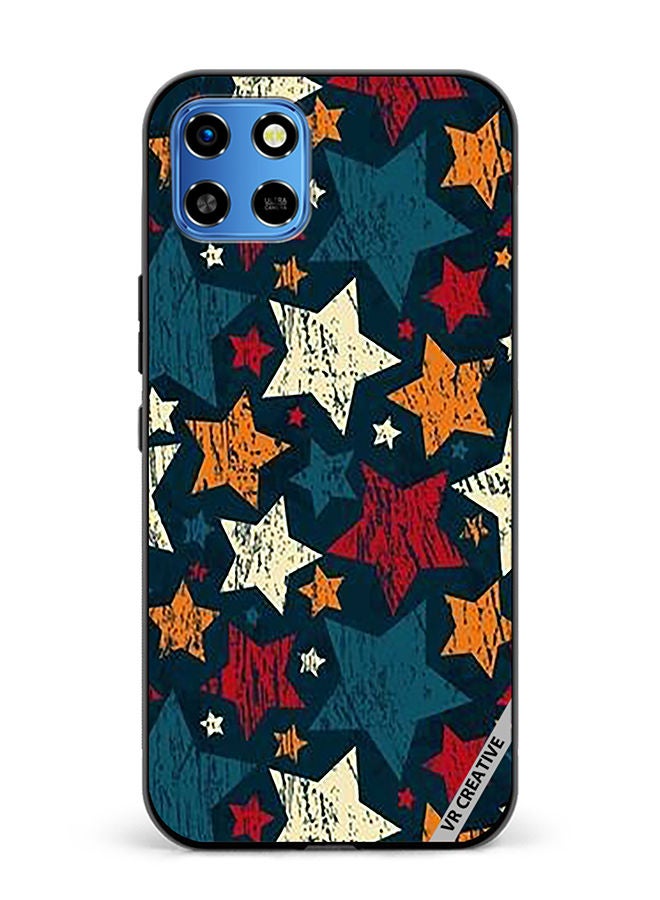 VR CREATIVE Protective Case Cover For Infinix Smart 6 HD Colorful Stars Design Multicolour - Image 1