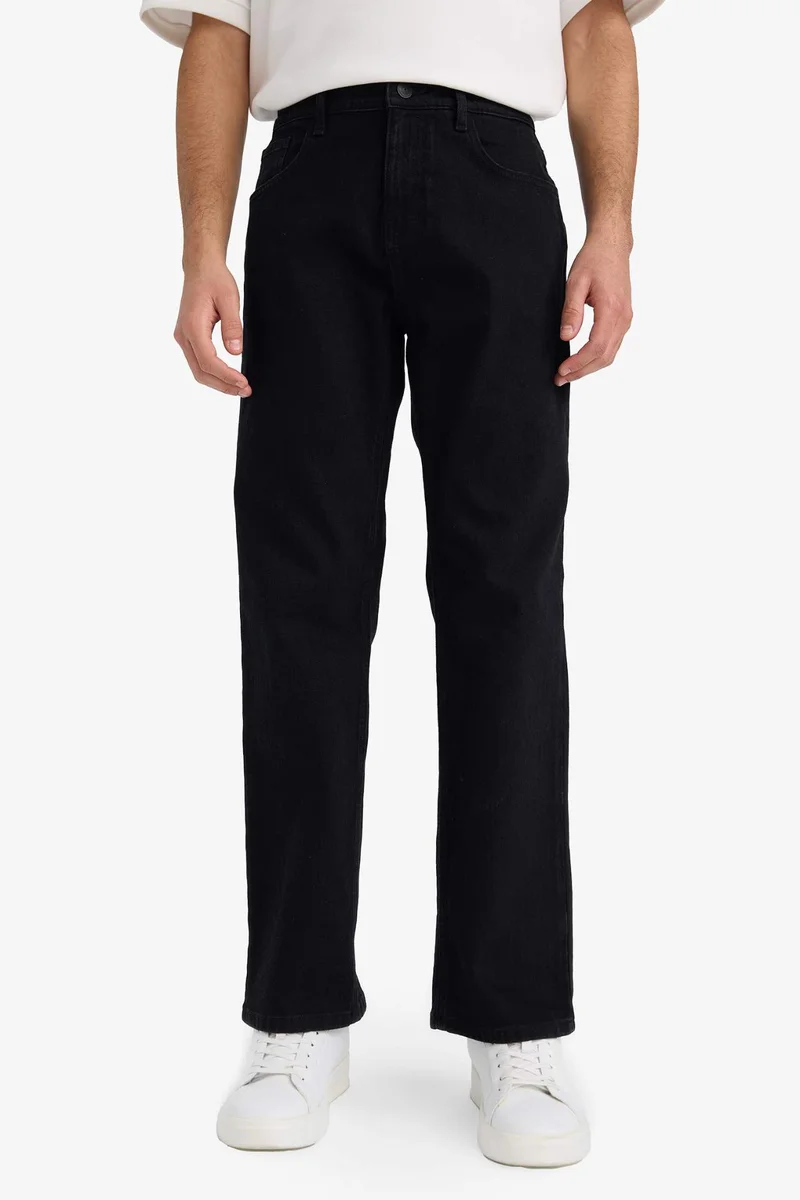 Defacto  Diago Comfort Fit High Waist Straight Leg Jeans for Men | Best Price UAE