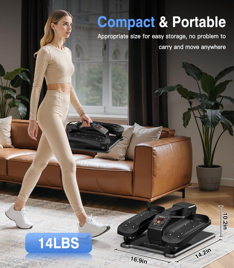 Medilax Under Desk Elliptical Machine, Portable Electric Elliptical Exercise Equipment with 12 Adjustable & 3 Automatic Speeds, Ellipse Leg Pedal Exerciser While Sitting for Seniors, Adults - Image 5