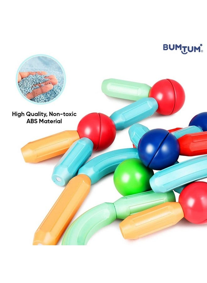 Bumtum Magnetic Sticks 32 Pcs |Building Blocks Educational Stem Learning Magna Tiles with Balls for Kids Age 3+ Year - Image 5